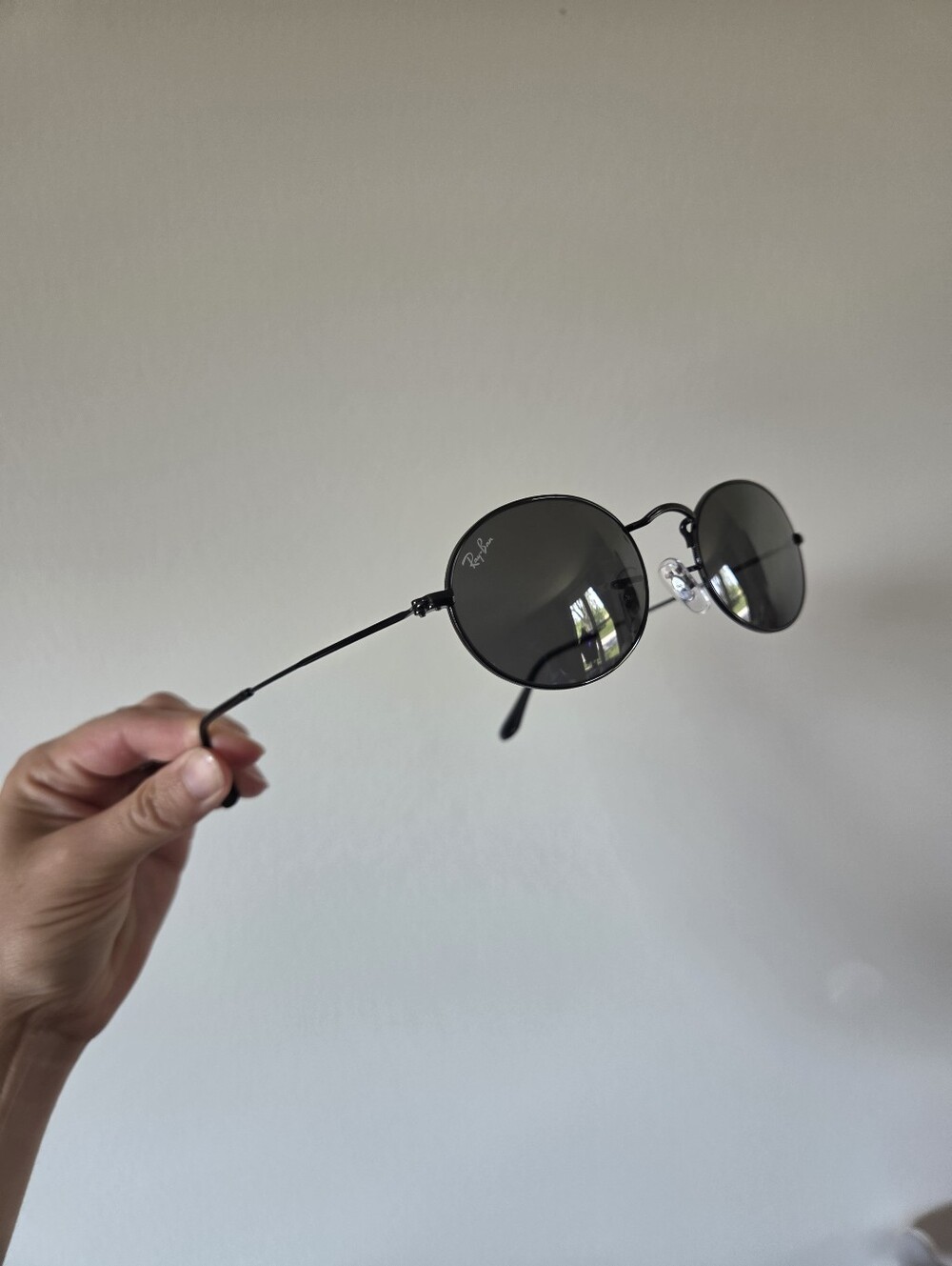 Ray-Ban Oval Metal RB3547 Polished Black frame with Dark Gray lenses Sunglasses - Picture 6 of 9